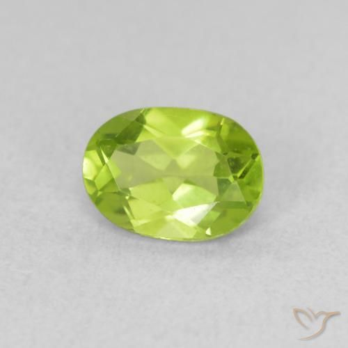9,17 ctw natürlicher Lebendiges Gelbgrün Peridot, Oval, VVS-VS