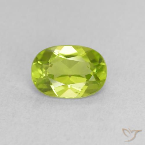 0.90ct Natürlicher gelblich-grün Peridot, Oval, VVS-VS