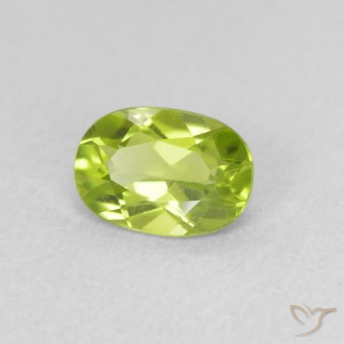 9,17 ctw natürlicher gelblich-grün Peridot, Oval, VVS-VS