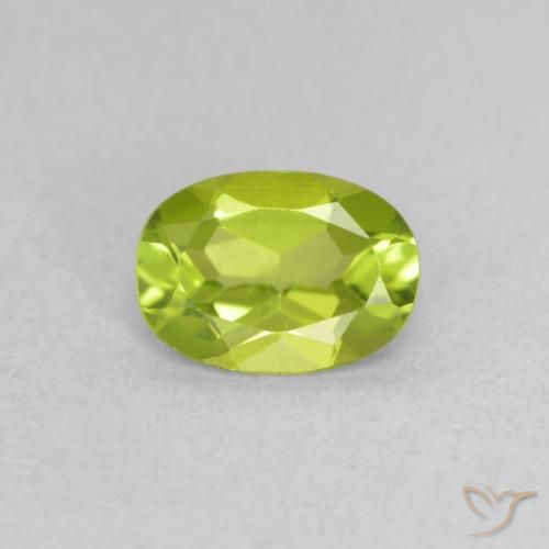 0.79ct Natürlicher gelblich-grün Peridot, Oval, VVS-VS