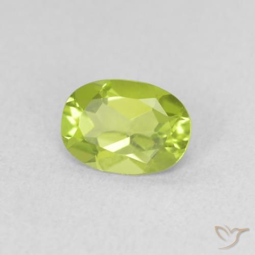 9,17 ctw natürlicher gelblich-grün Peridot, Oval, VVS-VS