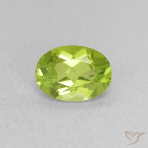 0.96ct Natürlicher gelblich-grün Peridot, Oval, VVS-VS