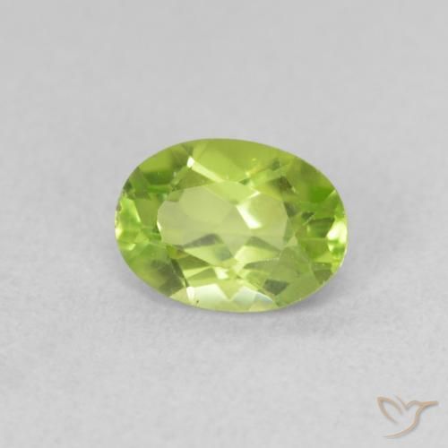 9,17 ctw natürlicher gelblich-grün Peridot, Oval, VVS-VS
