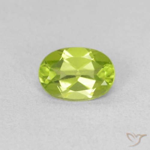 0.80ct Natürlicher Mittelgrün Peridot, Oval, VVS-VS