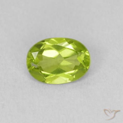 0.86ct Natürlicher Mittelgrün Peridot, Oval, VVS-VS