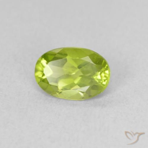 9,17 ctw natürlicher Lebendiges Gelbgrün Peridot, Oval, VVS-VS