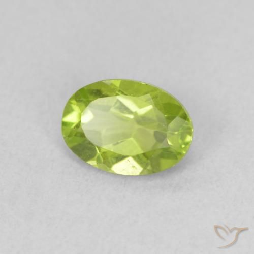 9,17 ctw natürlicher Lebendiges Gelbgrün Peridot, Oval, VVS-VS