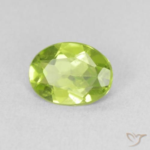 9,17 ctw natürlicher Lebendiges Gelbgrün Peridot, Oval, VVS-VS
