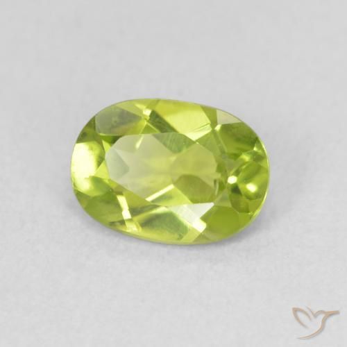9,17 ctw natürlicher Lebendiges Gelbgrün Peridot, Oval, VS