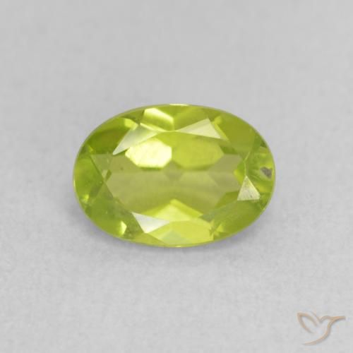 0.87ct Natürlicher hellgrün Peridot, Oval, VS