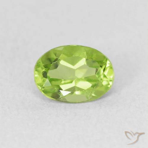 0.95ct Natürlicher Medium Light-Green Peridot, Oval, VS