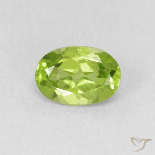 0.86ct Natürlicher Lebendiges grün Peridot, Oval, VS