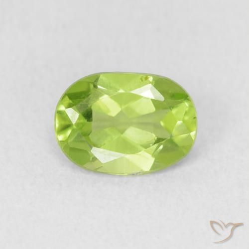0.96ct Natürlicher hellgrün Peridot, Oval, VS