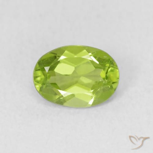 0.91ct Natürlicher Lebendiges grün Peridot, Oval, VS