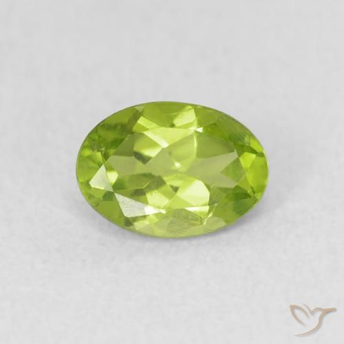 0.85ct Natürlicher Mittelgrün Peridot, Oval, VS