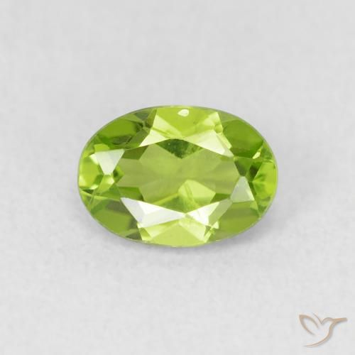 0.98ct Natürlicher Lebendiges grün Peridot, Oval, VS