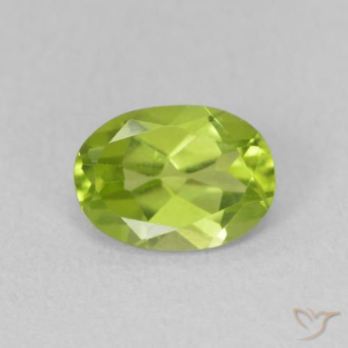 0.88ct Natürlicher Lebendiges grün Peridot, Oval, VS