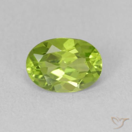 0.92ct Natürlicher Lebendiges grün Peridot, Oval, VS