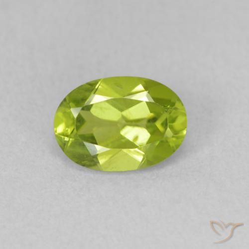 0.92ct Natürlicher gelblich-grün Peridot, Oval, VVS-VS