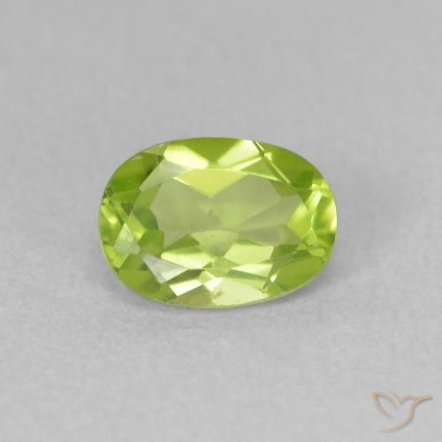 0.96ct Natürlicher hellgrün Peridot, Oval, VVS-VS
