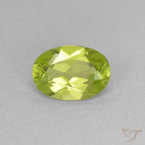 0.87ct Natürlicher hellgrün Peridot, Oval, VVS-VS