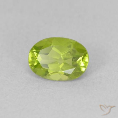 9,17 ctw natürlicher gelblich-grün Peridot, Oval, VVS-VS