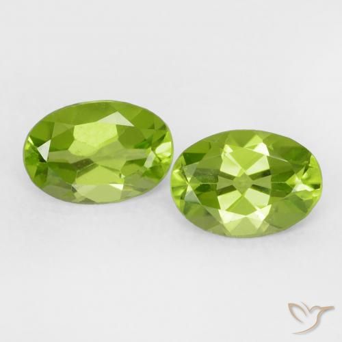 1.57ctw Natürlicher Mittelgrün Peridot, Oval, VVS-VS