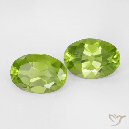 1.57 ct natürliche Mittelgrün Peridot-Edelsteine, Oval, VVS-VS