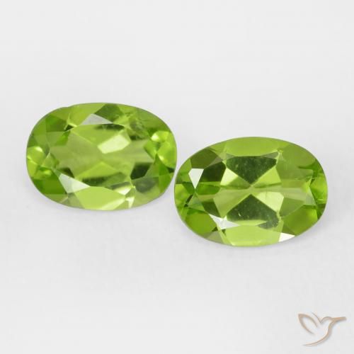 1.75 ct natürliche Lebendiges grün Peridot-Edelsteine, Oval Schliff, VS