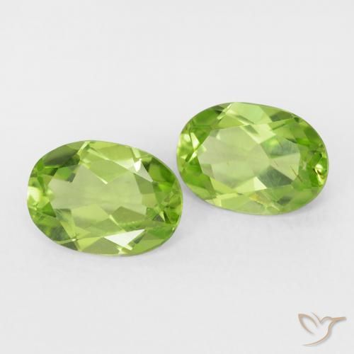 1.64 ct natürliche Lebendiges grün Peridot-Edelsteine, Oval, VS
