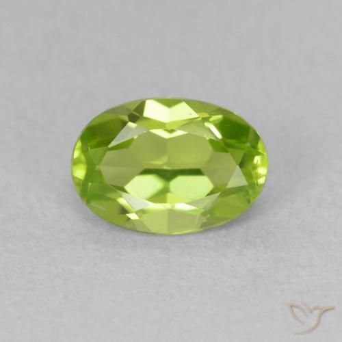 0.96ct Natürlicher Lebendiges grün Peridot, Oval, VS