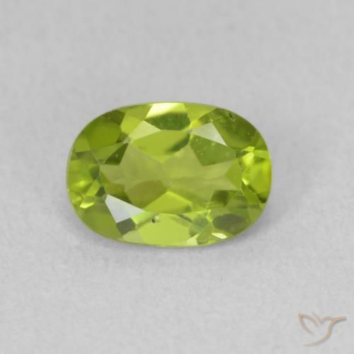 0.96ct Natürlicher gelblich-grün Peridot, Oval, VS