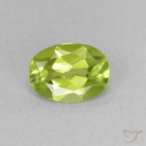 0.78ct Natürlicher hellgrün Peridot, Oval, VVS-VS