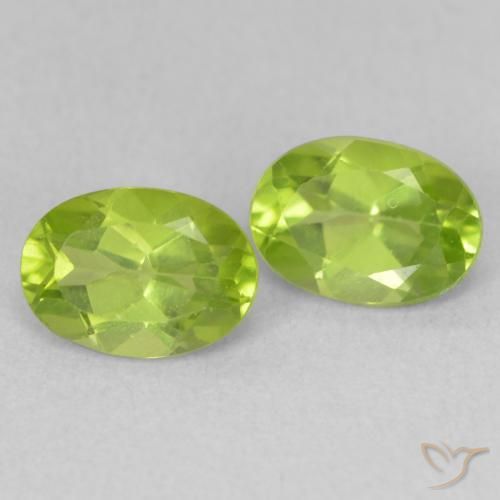 1.73 ct natürliche gelblich-grün Peridot-Edelsteine, Oval, VS
