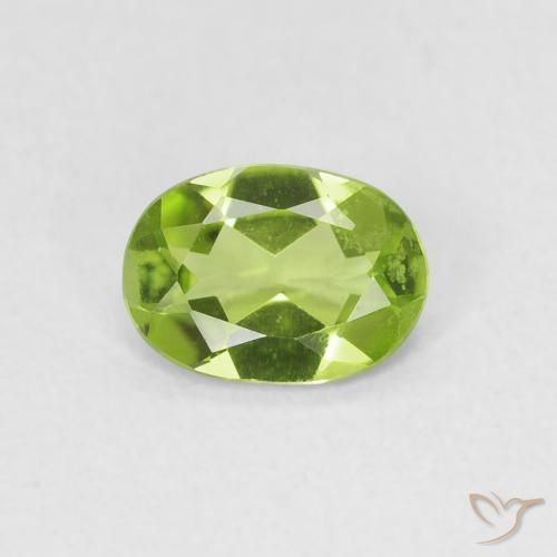 0.67ct Natürlicher gelblich-grün Peridot, Oval, VVS