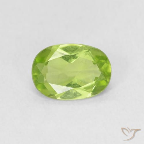 0.79ct Natürlicher Lebendiges grün Peridot, Oval, VVS