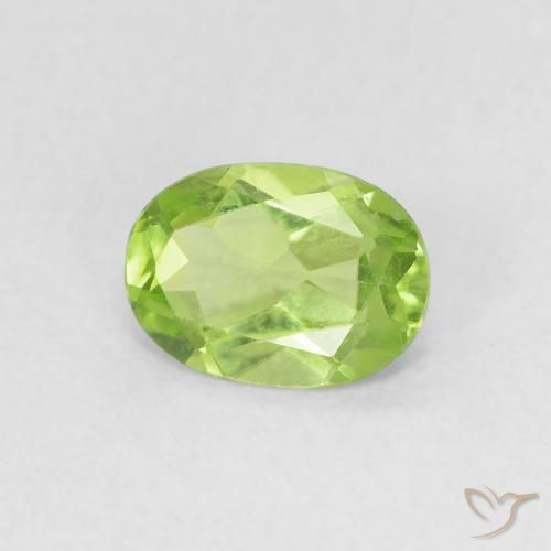 9,17 ctw natürlicher Leichtes lebendiges Grün Peridot, Oval, VVS
