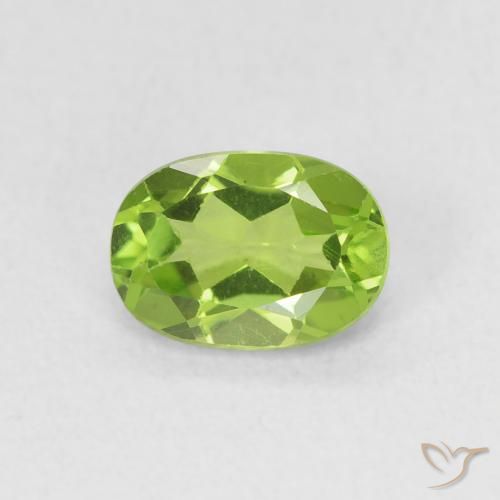 0.96ct Natürlicher Mittelgrün Peridot, Oval, VVS-VS