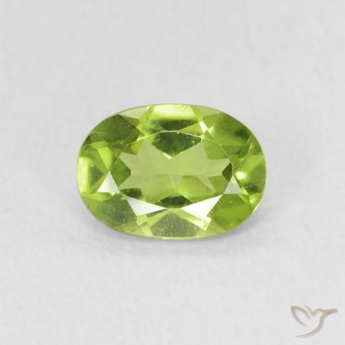 0.79ct Natürlicher Lebendiges grün Peridot, Oval, VVS-VS
