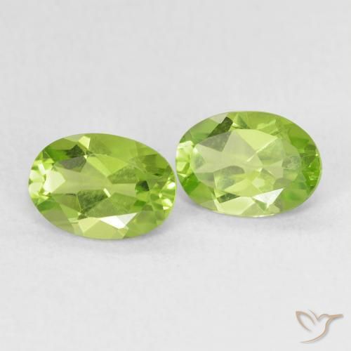 1.60 ct natürliche Leichtes lebendiges Grün Peridot-Edelsteine, Oval, VS
