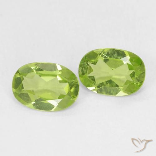 1.50 ct natürliche Leichtes lebendiges Grün Peridot-Edelsteine, Oval, VS