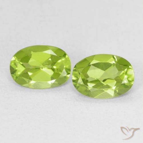 1.60ctw Natürlicher hellgrün Peridot, Oval, VS