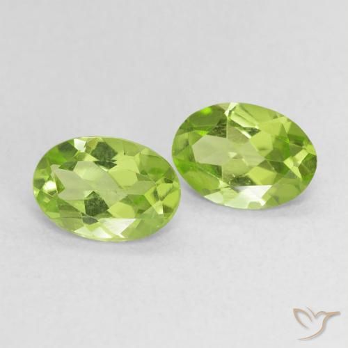 1.39 ct natürliche Leichtes lebendiges Grün Peridot-Edelsteine, Oval, VS