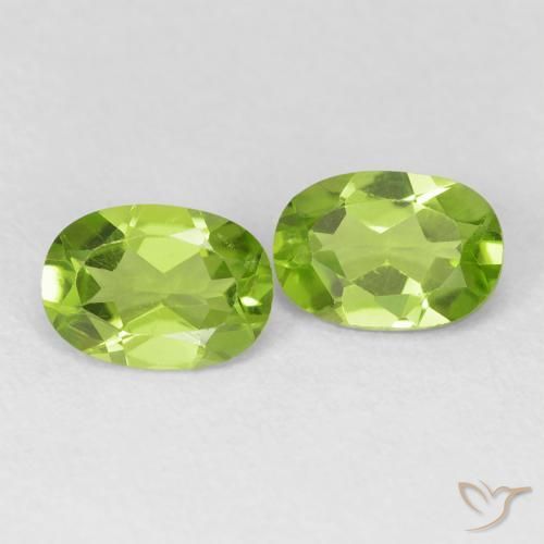 1.66 ct natürliche Mittelgrün Peridot-Edelsteine, Oval, VVS-VS