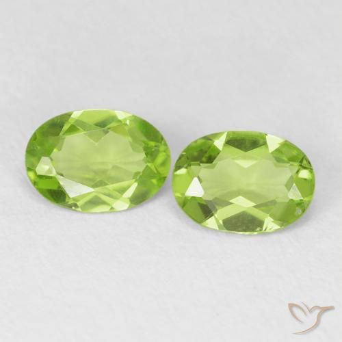 1.53ctw Natürlicher gelblich-grün Peridot, Oval, VVS-VS