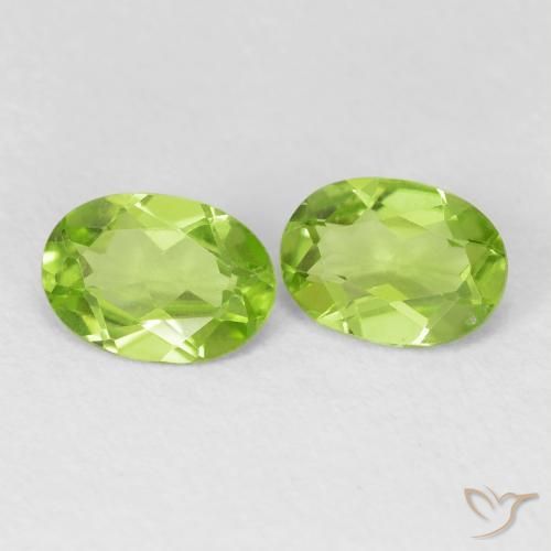 1.53 ct natürliche gelblich-grün Peridot-Edelsteine, Oval, VVS-VS