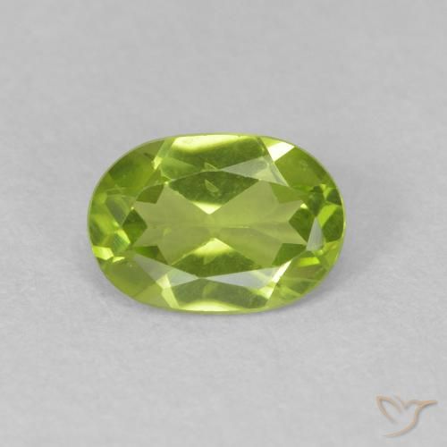 0.82ct Natürlicher hellgrün Peridot, Oval, VS