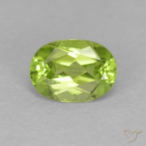 0.90ct Natürlicher hellgrün Peridot, Oval, VS