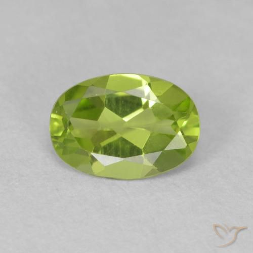 0.76ct Natürlicher Lebendiges grün Peridot, Oval, VVS