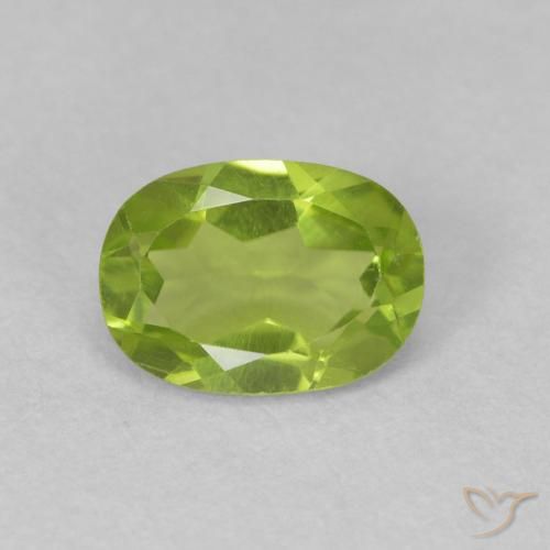 0.86ct Natürlicher Lebendiges grün Peridot, Oval, VVS